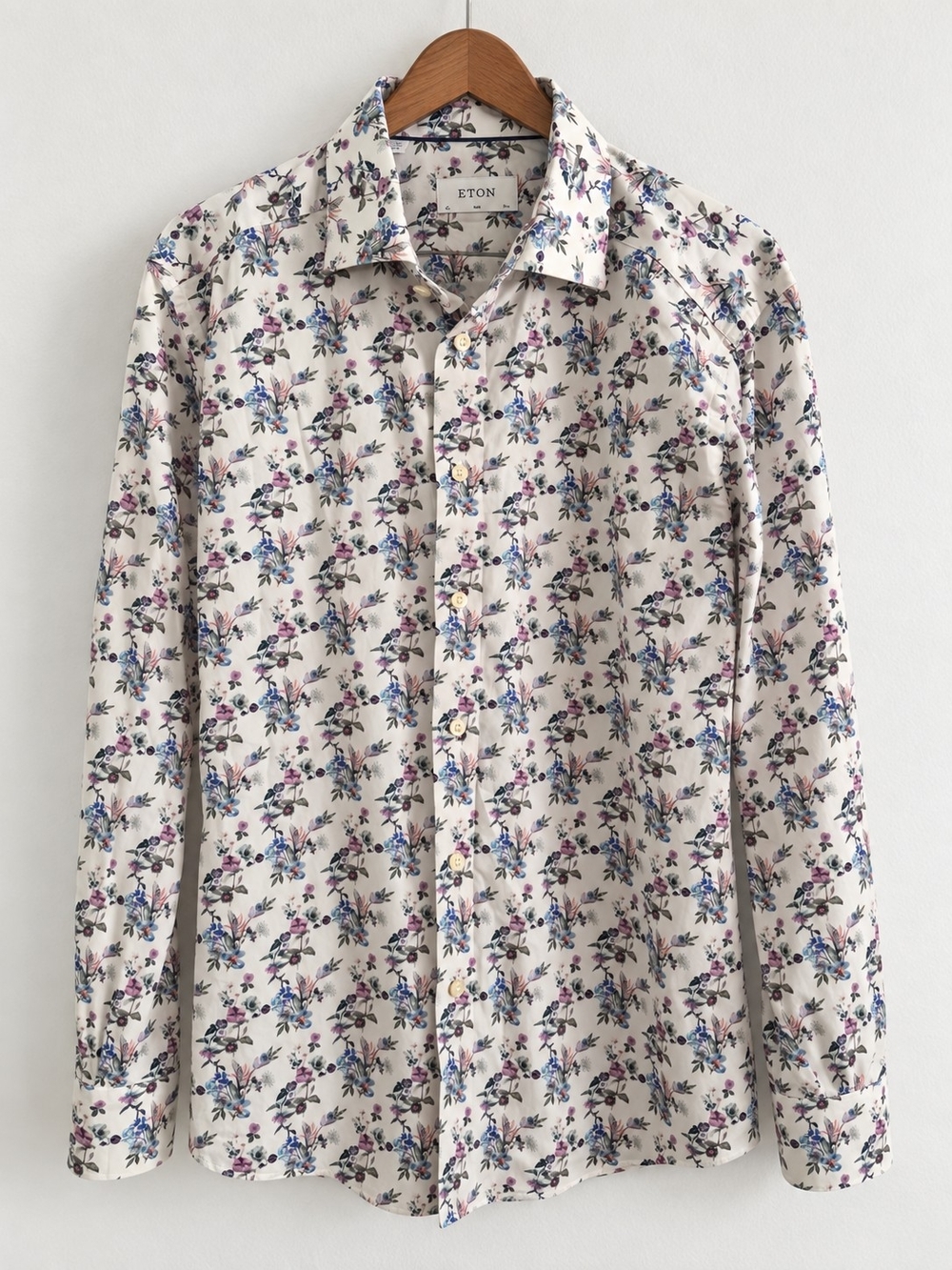 Eton Slim Fit Floral Shirt Men’s 40 15¾